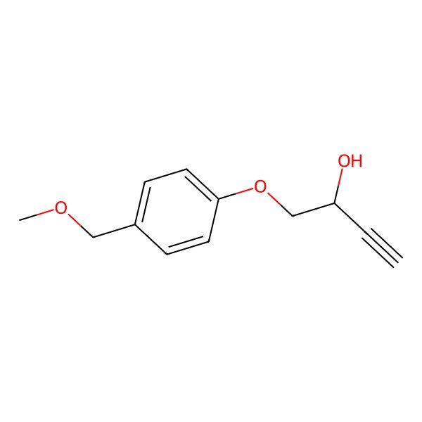 2D Structure of 1-[4-(Methoxymethyl)phenoxy]but-3-yn-2-ol