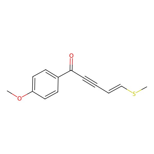 2D Structure of 1-(4-Methoxyphenyl)-5-methylsulfanylpent-4-en-2-yn-1-one