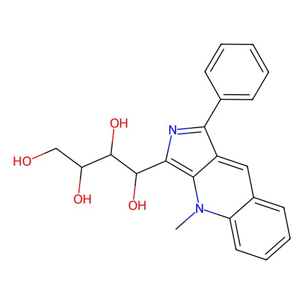 2D Structure of 1-(4-Methyl-1-phenylpyrrolo[3,4-b]quinolin-3-yl)butane-1,2,3,4-tetrol