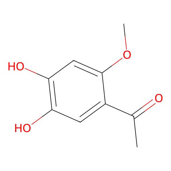 2D Structure of 1-(4,5-Dihydroxy-2-methoxyphenyl)ethanone