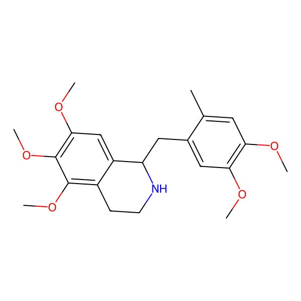 2D Structure of 1-[(4,5-Dimethoxy-2-methylphenyl)methyl]-5,6,7-trimethoxy-1,2,3,4-tetrahydroisoquinoline