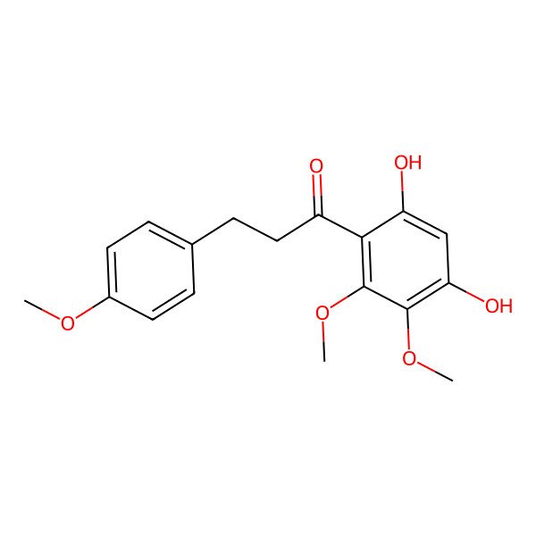 2D Structure of 1-(4,6-Dihydroxy-2,3-dimethoxyphenyl)-3-(4-methoxyphenyl)propan-1-one