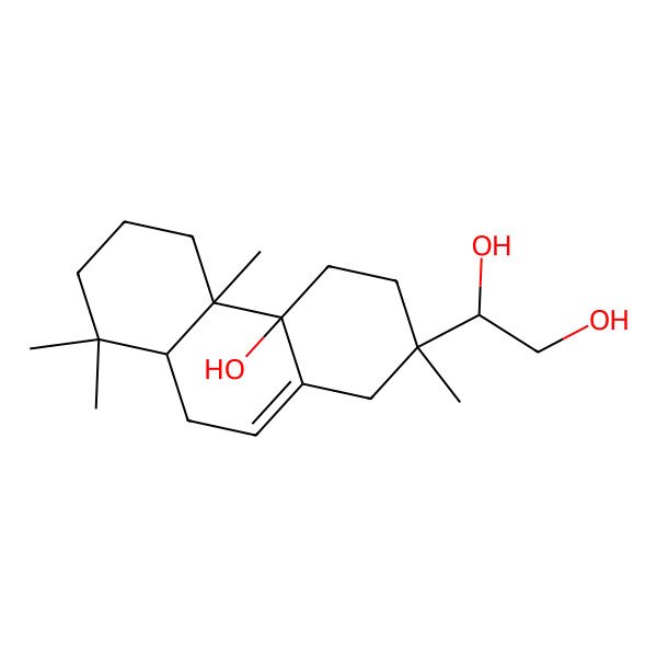 2D Structure of 1-(4a-Hydroxy-2,4b,8,8-tetramethyl-1,3,4,5,6,7,8a,9-octahydrophenanthren-2-yl)ethane-1,2-diol