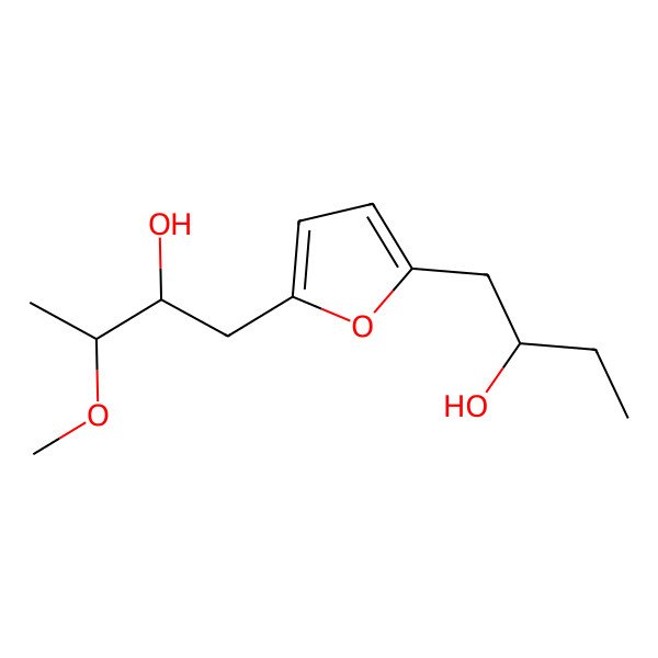 2D Structure of 1-(5-(2-Hydroxybutyl)furan-2-yl)-3-methoxybutan-2-ol