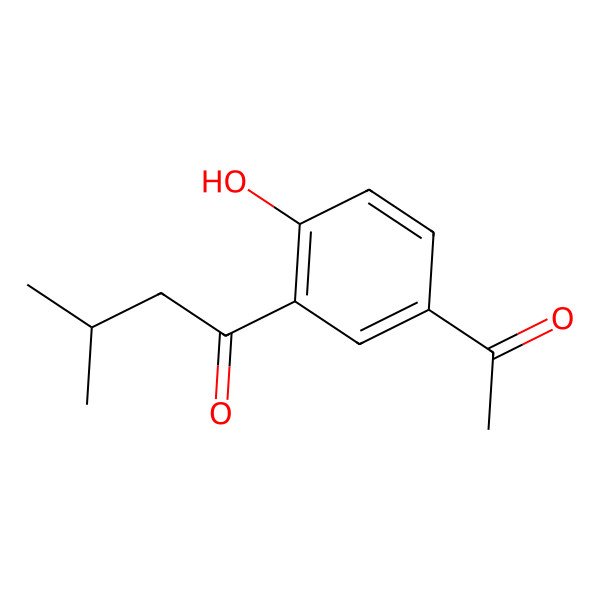 2D Structure of 1-(5-Acetyl-2-hydroxyphenyl)-3-methylbutan-1-one