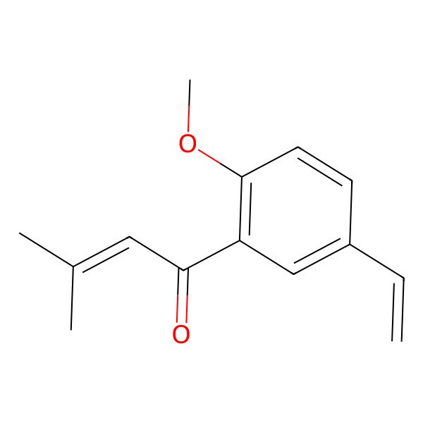 2D Structure of 1-(5-Ethenyl-2-methoxyphenyl)-3-methylbut-2-en-1-one