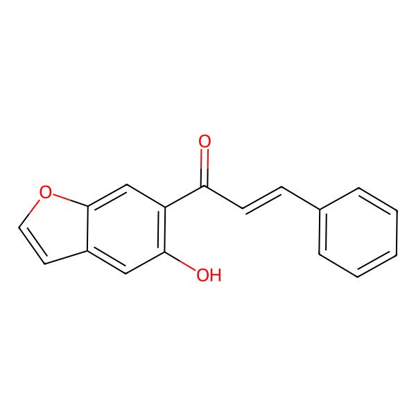 2D Structure of 1-(5-Hydroxy-1-benzofuran-6-yl)-3-phenylprop-2-en-1-one