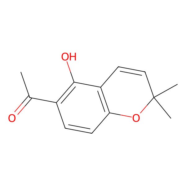 2D Structure of 1-(5-Hydroxy-2,2-dimethylchromen-6-yl)ethanone 2D Structure of 1-(5-Hydroxy-2,2-dimethylchromen-6-yl)ethanone