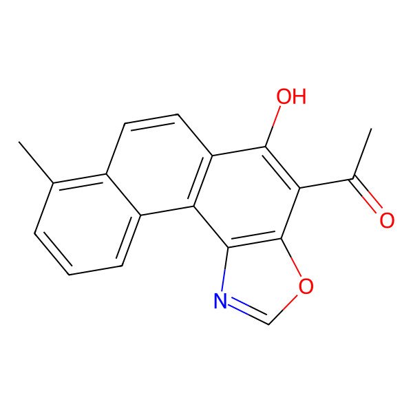 2D Structure of 1-(5-Hydroxy-8-methylnaphtho[1,2-e][1,3]benzoxazol-4-yl)ethanone
