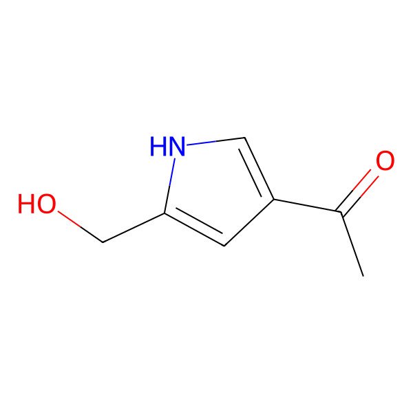 2D Structure of 1-[5-(hydroxymethyl)-1H-pyrrol-3-yl]ethanone