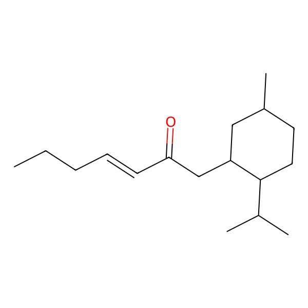 2D Structure of 1-(5-Methyl-2-propan-2-ylcyclohexyl)hept-3-en-2-one