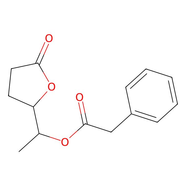 2D Structure of 1-(5-Oxotetrahydrofuran-2-yl)ethyl 2-phenylacetate