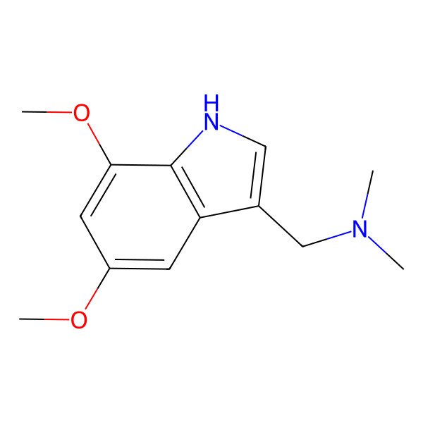 2D Structure of 1-(5,7-dimethoxy-1H-indol-3-yl)-N,N-dimethylmethanamine