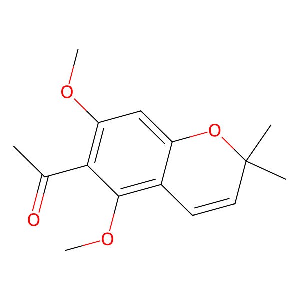 2D Structure of 1-(5,7-Dimethoxy-2,2-dimethyl-2H-chromen-6-yl)ethanone