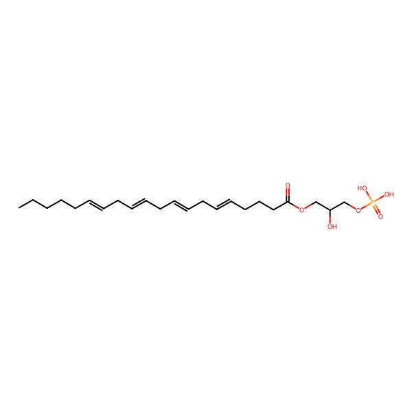 2D Structure of 1-(5Z,8Z,11Z,14Z-eicosatetraenoyl)-sn-glycero-3-phosphate