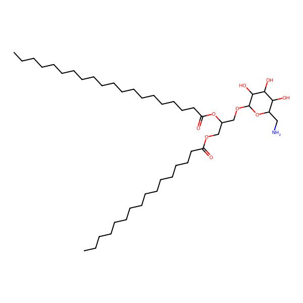 2D Structure of [1-[6-(Aminomethyl)-3,4,5-trihydroxyoxan-2-yl]oxy-3-hexadecanoyloxypropan-2-yl] icosanoate