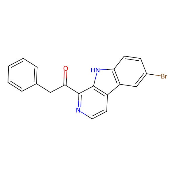 2D Structure of 1-(6-bromo-9H-pyrido[3,4-b]indol-1-yl)-2-phenylethanone
