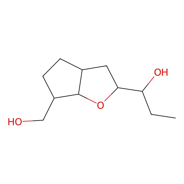 2D Structure of 1-[6-(hydroxymethyl)-3,3a,4,5,6,6a-hexahydro-2H-cyclopenta[b]furan-2-yl]propan-1-ol