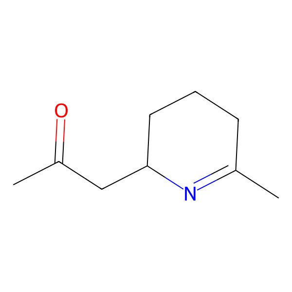 2D Structure of 1-(6-Methyl-2,3,4,5-tetrahydro-pyridin-2-yl)-propan-2-one
