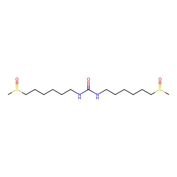 2D Structure of 1-[6-[(R)-methylsulfinyl]hexyl]-3-[6-[(S)-methylsulfinyl]hexyl]urea