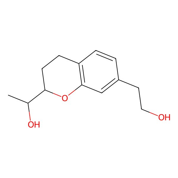 2D Structure of 1-[7-(2-hydroxyethyl)-3,4-dihydro-2H-chromen-2-yl]ethanol