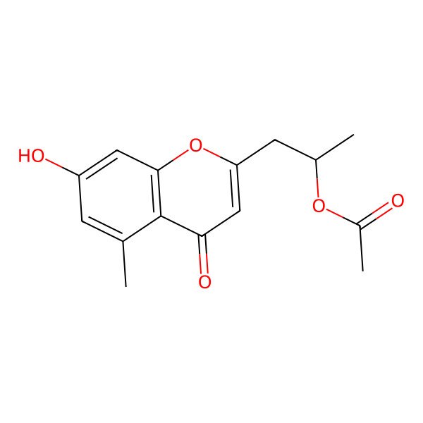 2D Structure of 1-(7-Hydroxy-5-methyl-4-oxochromen-2-yl)propan-2-yl acetate
