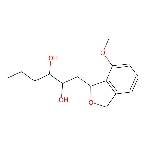 2D Structure of 1-(7-Methoxy-1,3-dihydro-2-benzofuran-1-yl)hexane-2,3-diol