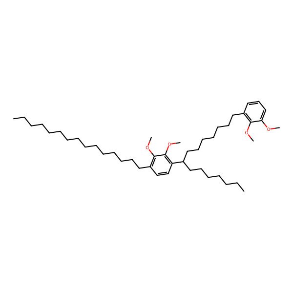 2D Structure of 1-[(8R)-1-(2,3-dimethoxyphenyl)pentadecan-8-yl]-2,3-dimethoxy-4-pentadecylbenzene