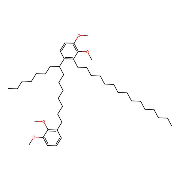 2D Structure of 1-[(8R)-1-(2,3-dimethoxyphenyl)pentadecan-8-yl]-3,4-dimethoxy-2-pentadecylbenzene