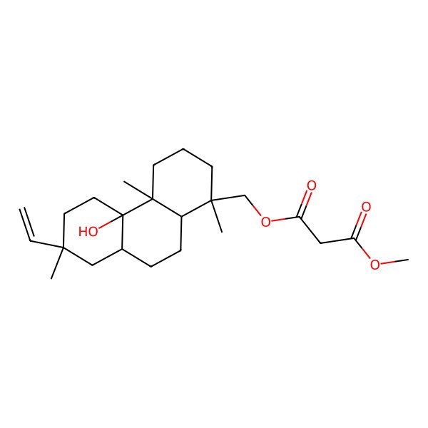 2D Structure of 1-(9-Hydroxypimar-15-en-19-yl) 3-methyl malonate