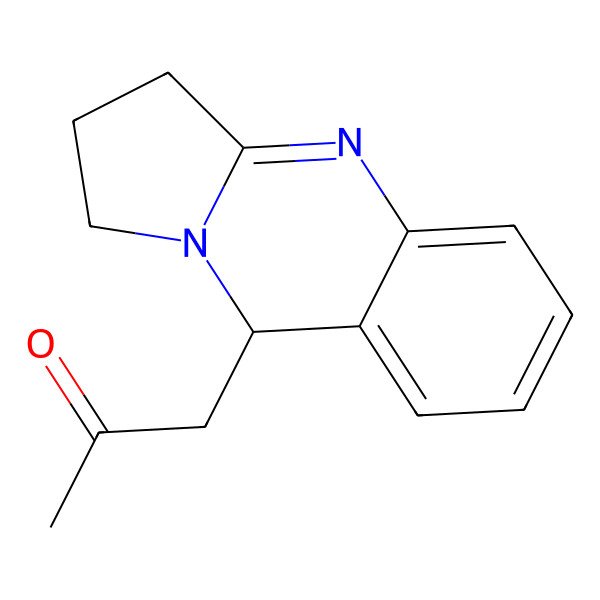 2D Structure of 1-[(9R)-1,2,3,9-tetrahydropyrrolo[2,1-b]quinazolin-9-yl]propan-2-one