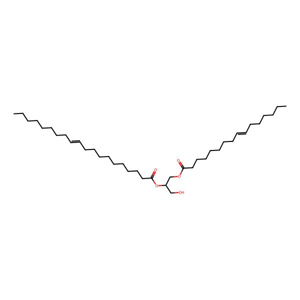 2D Structure of 1-(9Z-hexadecenoyl)-2-(11Z-eicosenoyl)-sn-glycerol