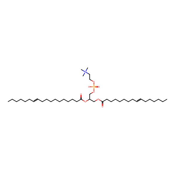 2D Structure of 1-[(9Z)-hexadecenoyl]-2-[(11Z)-octadecenoyl]-sn-glycero-3-phosphocholine
