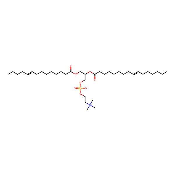 2D Structure of 1-(9Z-tetradecenoyl)-2-(9Z-hexadecenoyl)-glycero-3-phosphocholine