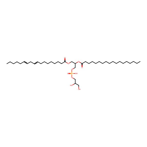 2D Structure of 1-(9Z,12Z-octadecadienoyl)-2-octadecanoyl-glycero-3-phospho-(1'-sn-glycerol)