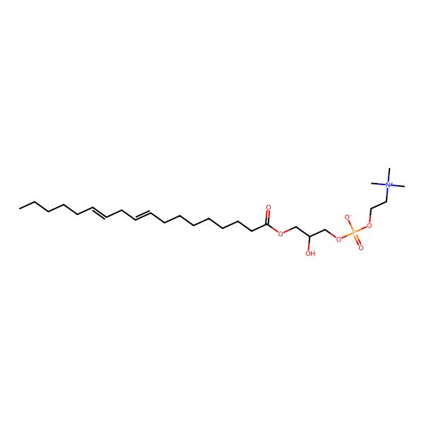 2D Structure of 1-(9Z,12Z-octadecadienoyl)-sn-glycero-3-phosphocholine