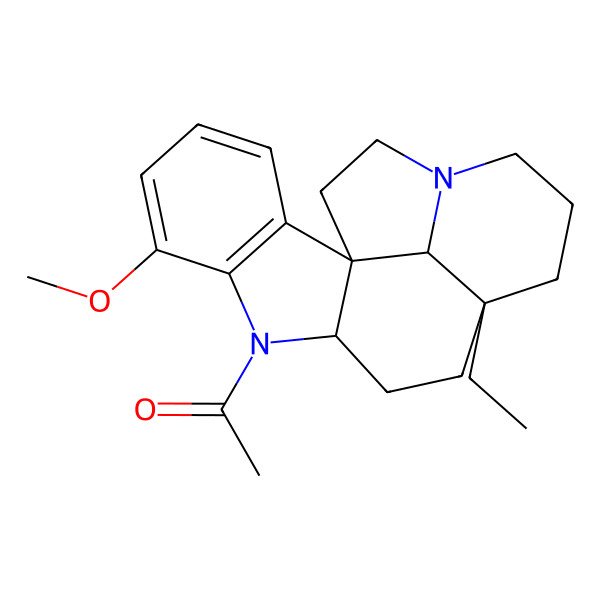 2D Structure of 1-Acetyl-17-methoxyaspidospermidine