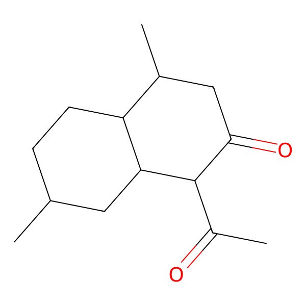 2D Structure of 1-acetyl-4,7-dimethyl-3,4,4a,5,6,7,8,8a-octahydro-1H-naphthalen-2-one