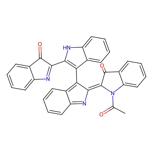 2D Structure of 1-Acetylbisindigotin 2D Structure of 1-Acetylbisindigotin
