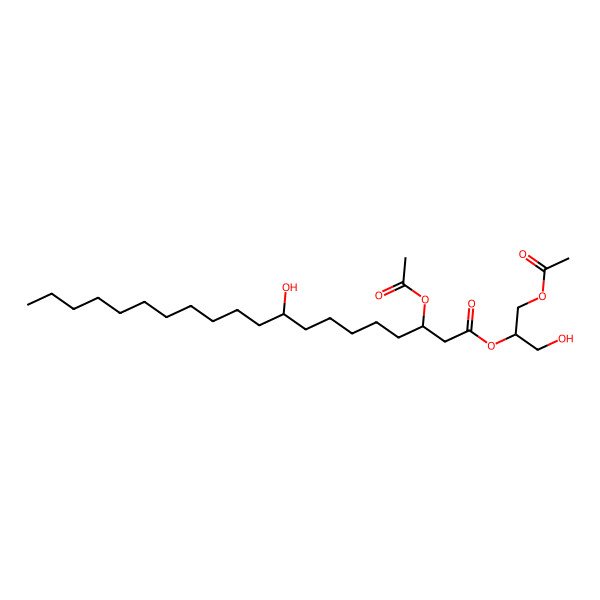 2D Structure of (1-Acetyloxy-3-hydroxypropan-2-yl) 3-acetyloxy-9-hydroxyicosanoate