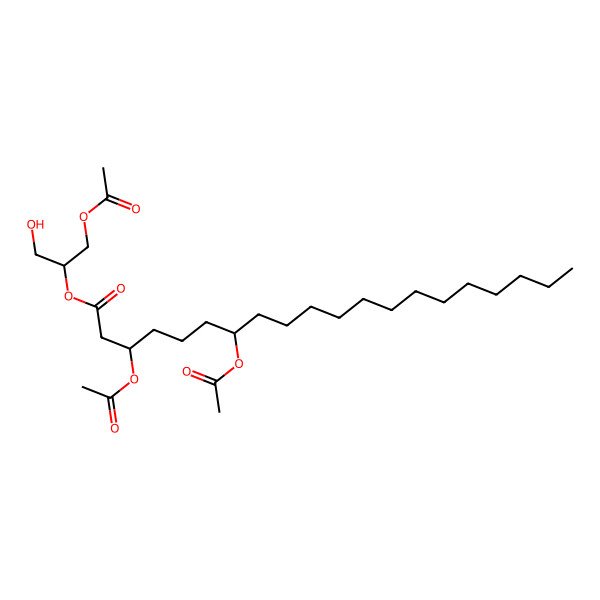 2D Structure of (1-Acetyloxy-3-hydroxypropan-2-yl) 3,7-diacetyloxyicosanoate