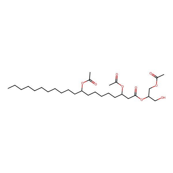 2D Structure of (1-Acetyloxy-3-hydroxypropan-2-yl) 3,9-diacetyloxyicosanoate