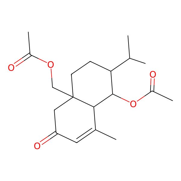 2D Structure of (1-Acetyloxy-8-methyl-6-oxo-2-propan-2-yl-1,2,3,4,5,8a-hexahydronaphthalen-4a-yl)methyl acetate