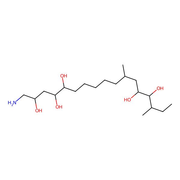 2D Structure of 1-Amino-11,15-dimethylheptadeca-2,4,5,13,14-pentol