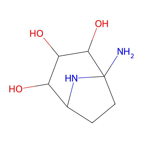2D Structure of 1-Amino-8-azabicyclo[3.2.1]octane-2,3,4-triol