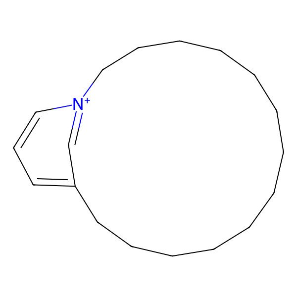 2D Structure of 1-Azoniabicyclo[13.3.1]nonadeca-1(18),15(19),16-triene