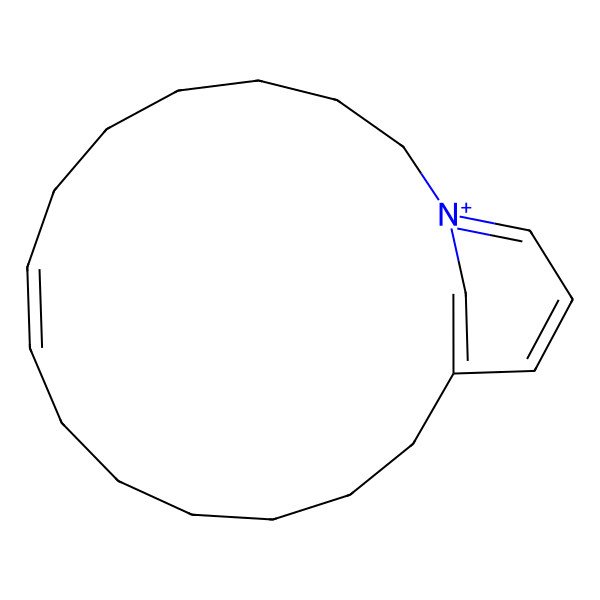 2D Structure of 1-Azoniabicyclo[14.3.1]icosa-1(19),8,16(20),17-tetraene