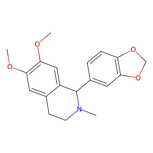 2D Structure of 1-(1,3-benzodioxol-5-yl)-6,7-dimethoxy-2-methyl-3,4-dihydro-1H-isoquinoline