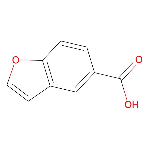 2D Structure of 1-Benzofuran-5-Carboxylic Acid