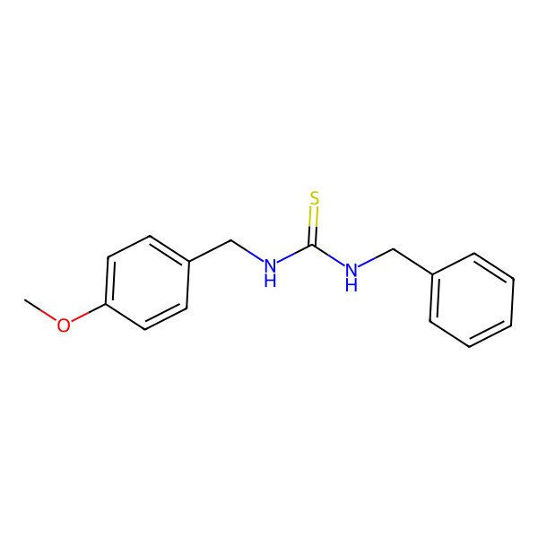2D Structure of 1-Benzyl-3-[(4-methoxyphenyl)methyl]thiourea